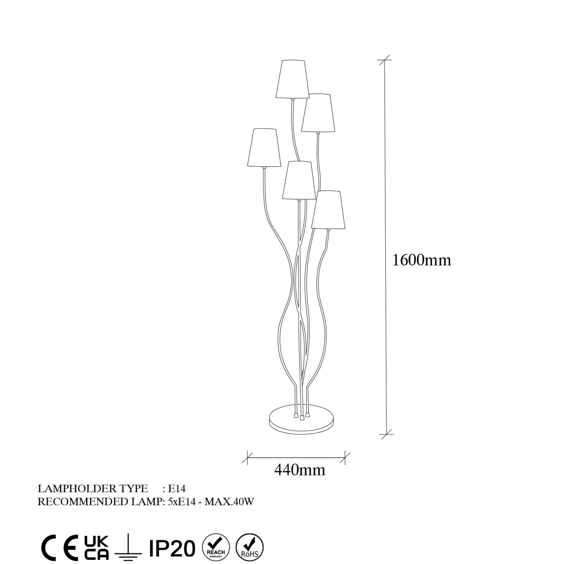 Emob Bonibon Stehleuchte | METALLGEHÄUSE | Mehrfarbig