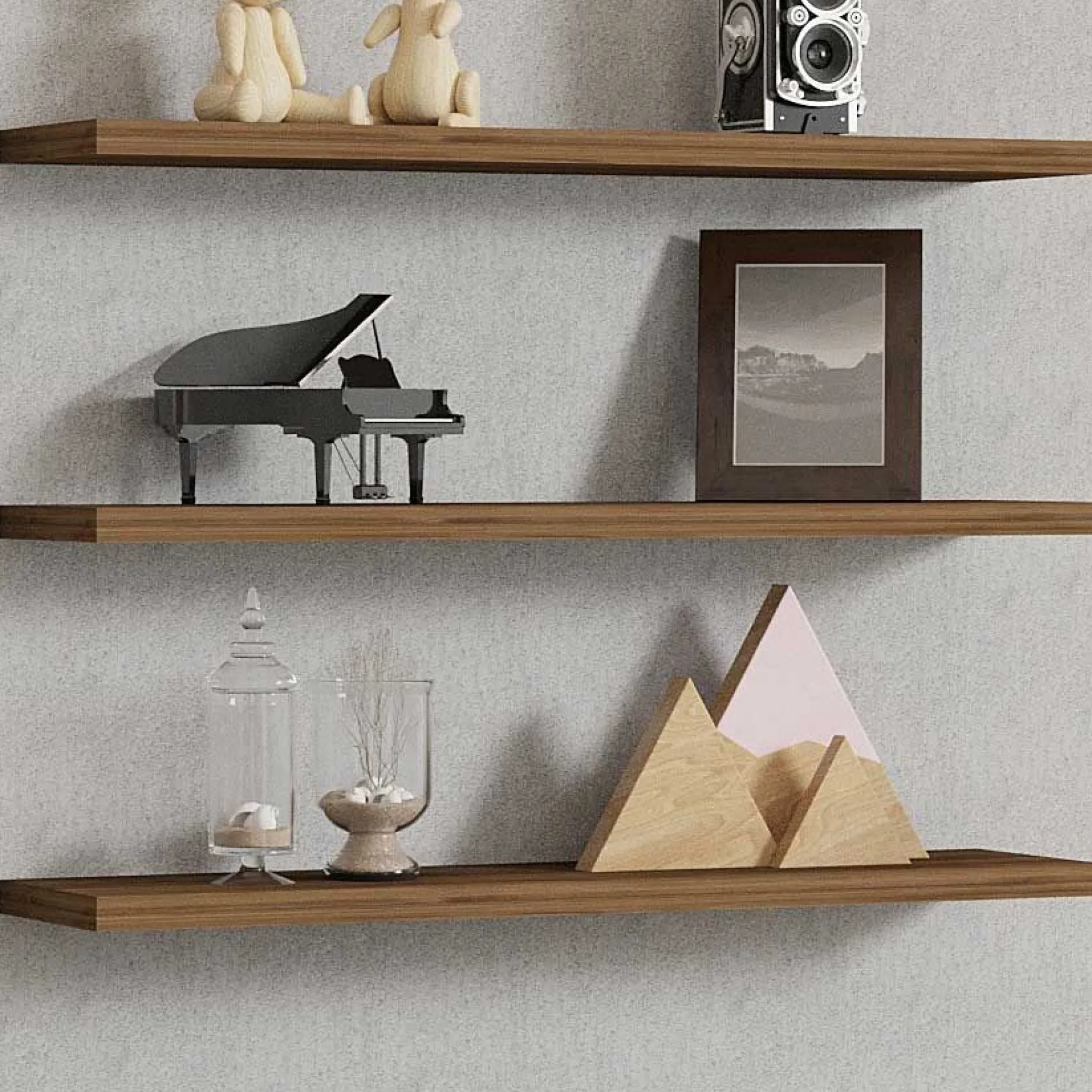 Boss Wandregal | 100 % MELAMIN | Walnuss