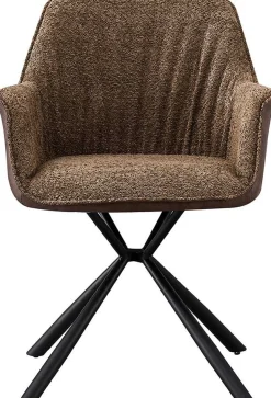Rousseau Bouclé-Stuhl Lucie PU-Rücken | Metallbeine | H82,5 x B62 x T63 cm