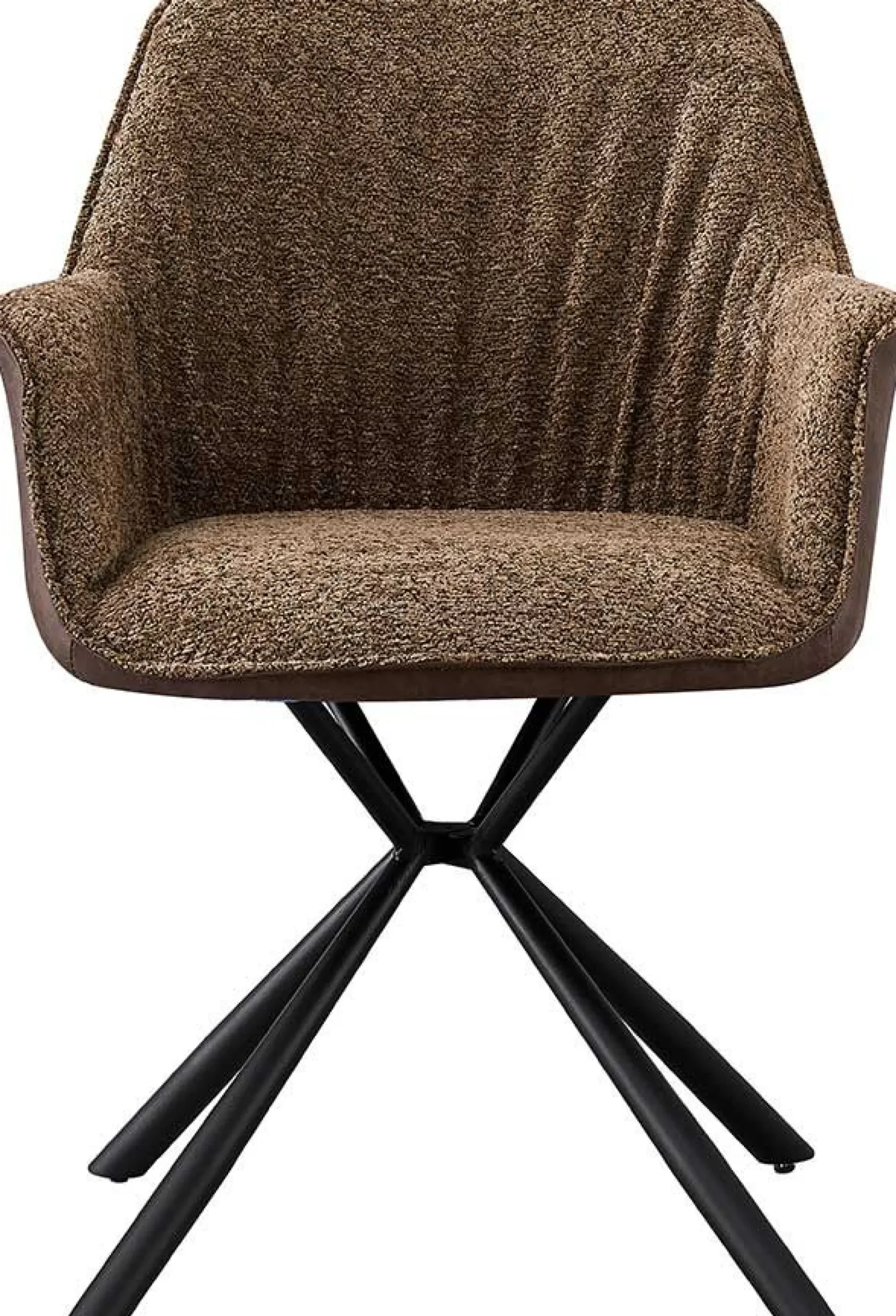 Rousseau Bouclé-Stuhl Lucie PU-Rücken | Metallbeine | H82,5 x B62 x T63 cm
