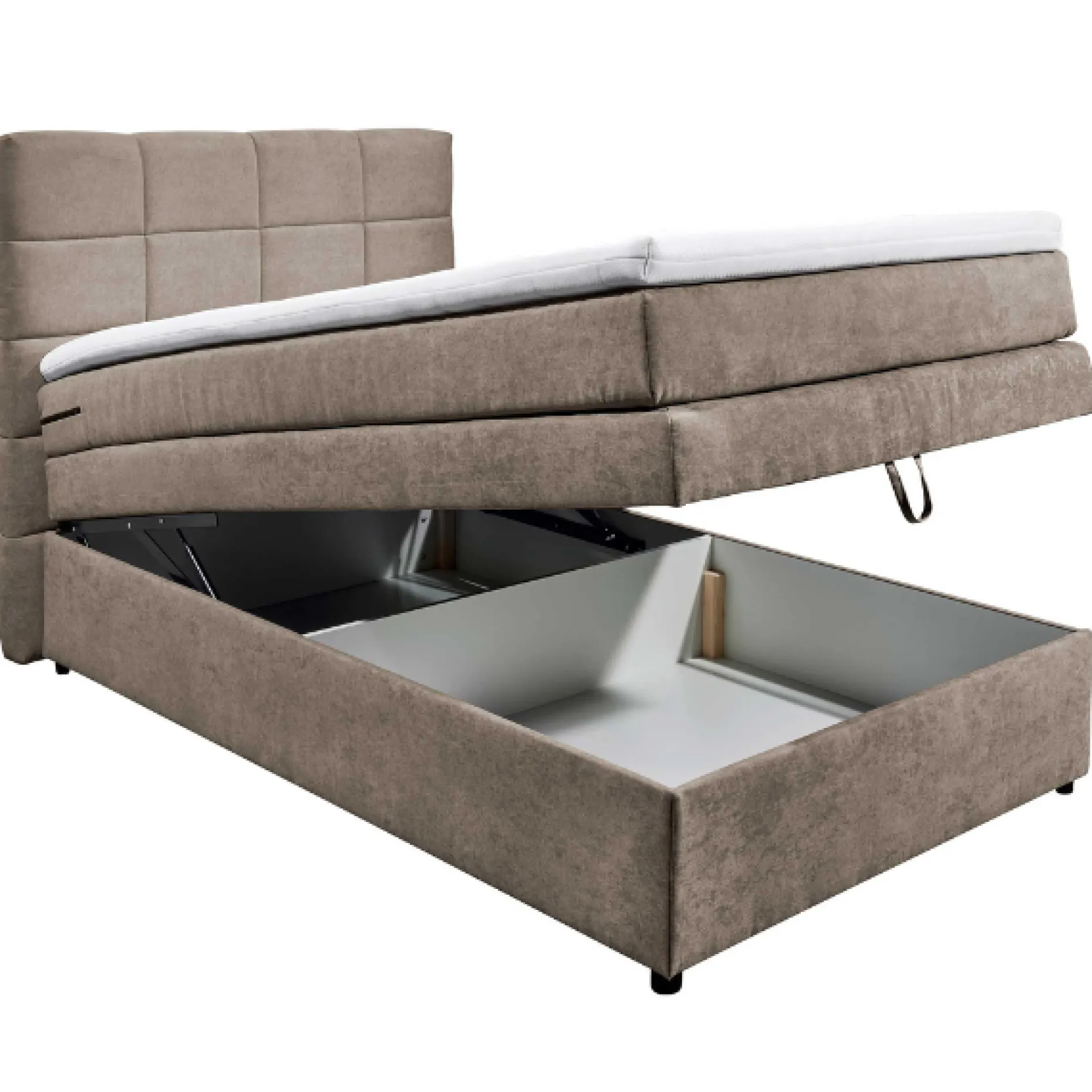Boxspring Tahoe 120x200cm mit Lagerung - taupe