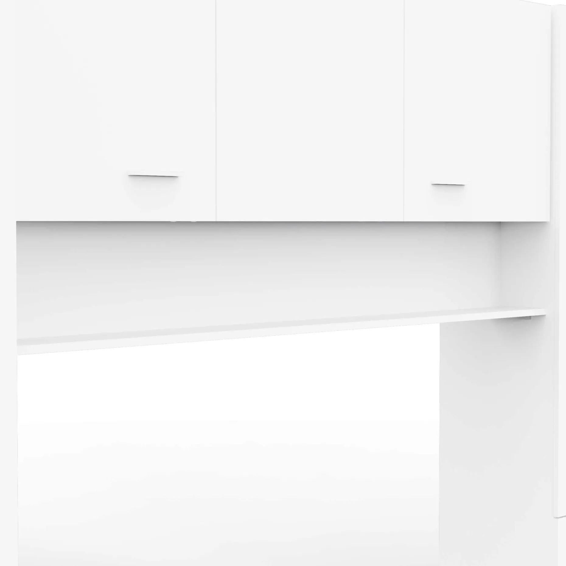 Brückenschrank Tidelle - 304x54x203cm - matt weiß