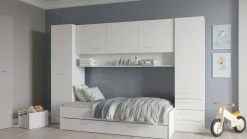 Brückenschrank Tidelle - 304x54x203cm - matt weiß