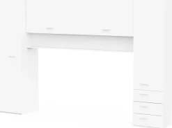 Brückenschrank Tidelle - 304x54x203cm - matt weiß