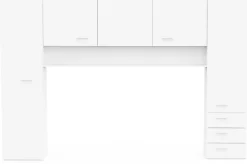 Brückenschrank Tidelle - 304x54x203cm - matt weiß