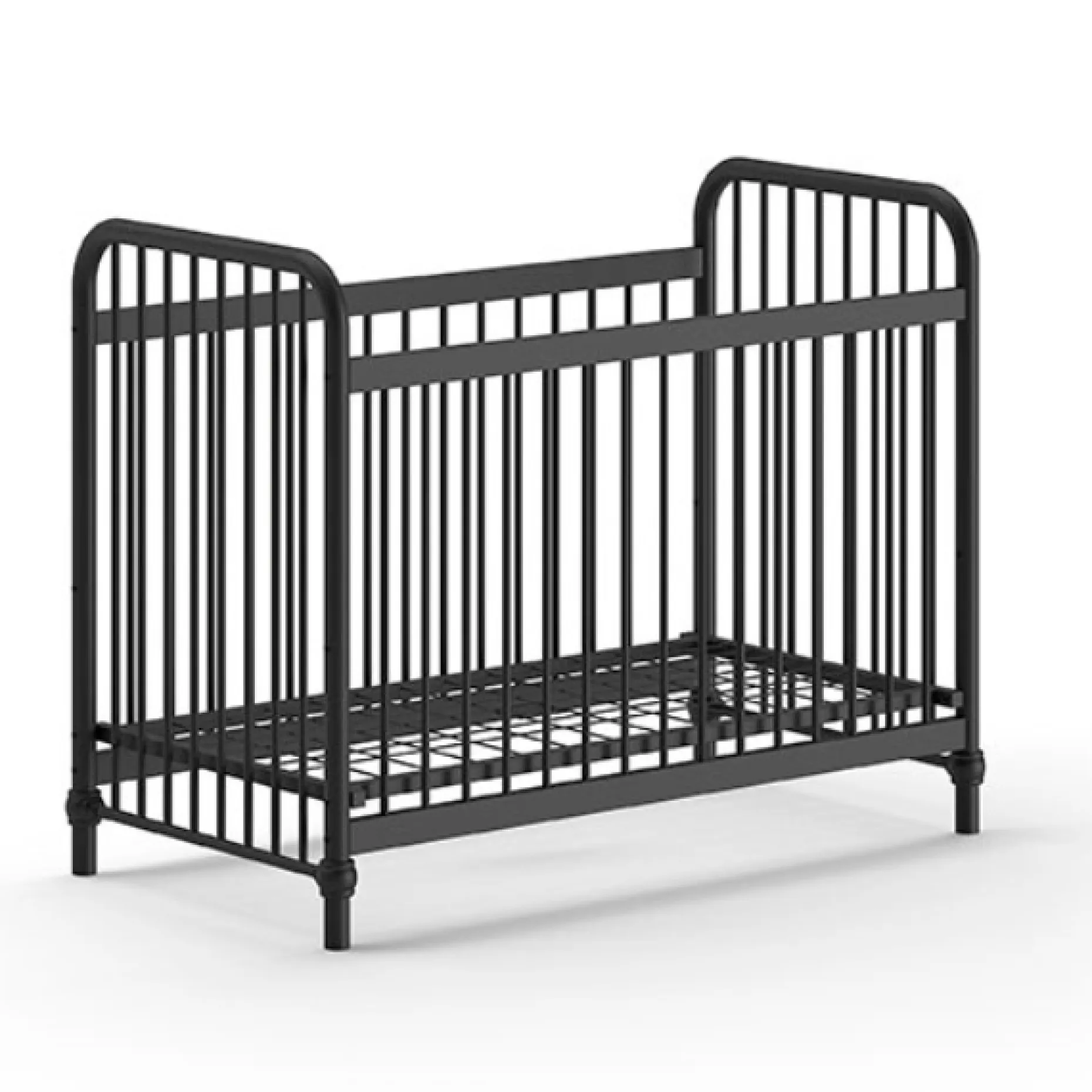 Bronxx Kinderbett - 60x120cm - mattschwarz