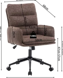 Rousseau Bürostuhl Aimé - 64x68x88cm - verstellbar -