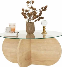 Emob Bubble Couchtisch | GEHÄRTETES GLAS | Saphir-Eiche