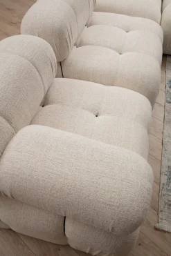 Emob Bubble Ecksofa | BUCHENHOLZ / SPANPLATTE | Creme