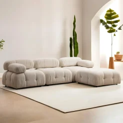 Emob Bubble Ecksofa | BUCHENHOLZ / SPANPLATTE | Creme