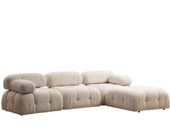 Emob Bubble Ecksofa | BUCHENHOLZ / SPANPLATTE | Creme