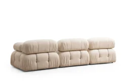 Emob Bubble 3-Sitzer-Sofa | BUCHENHOLZ / SPANPLATTE | Creme