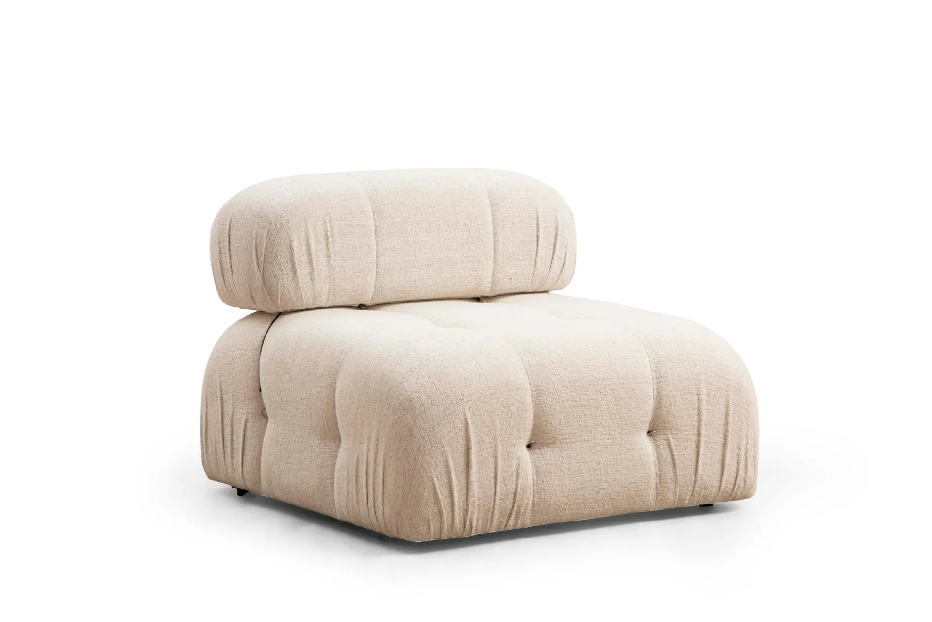 Emob Bubble 3-Sitzer-Sofa | BUCHENHOLZ / SPANPLATTE | Creme