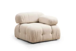Emob Bubble 3-Sitzer-Sofa | BUCHENHOLZ / SPANPLATTE | Creme