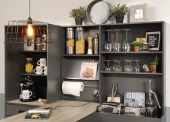 Buffet Moove 118cm, 3 Ablagen & Küchenrollenhalter - anthrazit