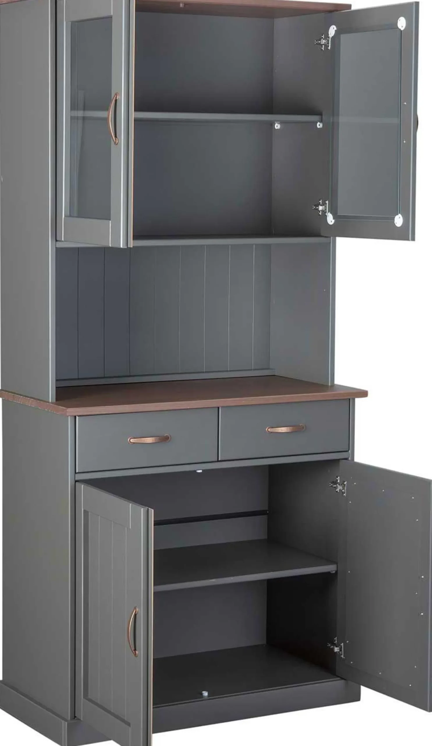 Buffetschrank Cerci 90cm mit 4 Türen und 2 Schubladen - grau