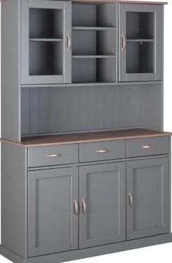 Buffetschrank Cerci 131cm mit 5 Türen und 3 Schubladen - grau