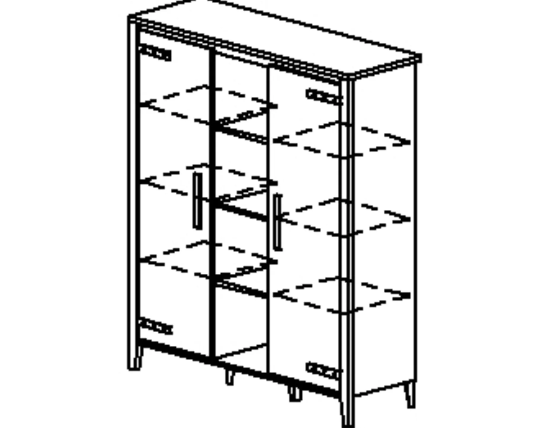 Buffetschrank Cork | 136 x 45 x 160 cm | Gold Oak Design
