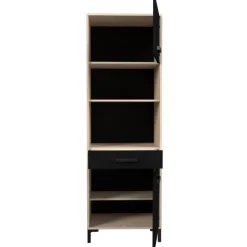 Buffetschrank Felicity 60cm, 2 Türen - Eichedekor/schwarz