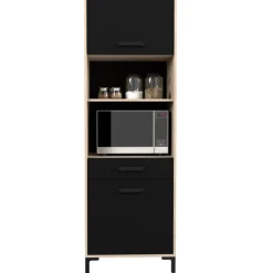 Buffetschrank Felicity 60cm, 2 Türen - Eichedekor/schwarz