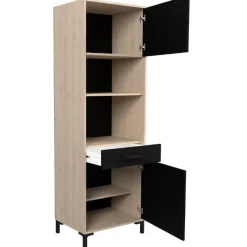 Buffetschrank Felicity 60cm, 2 Türen - Eichedekor/schwarz