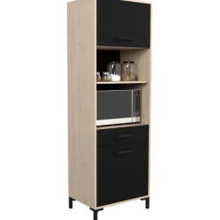 Buffetschrank Felicity 60cm, 2 Türen - Eichedekor/schwarz