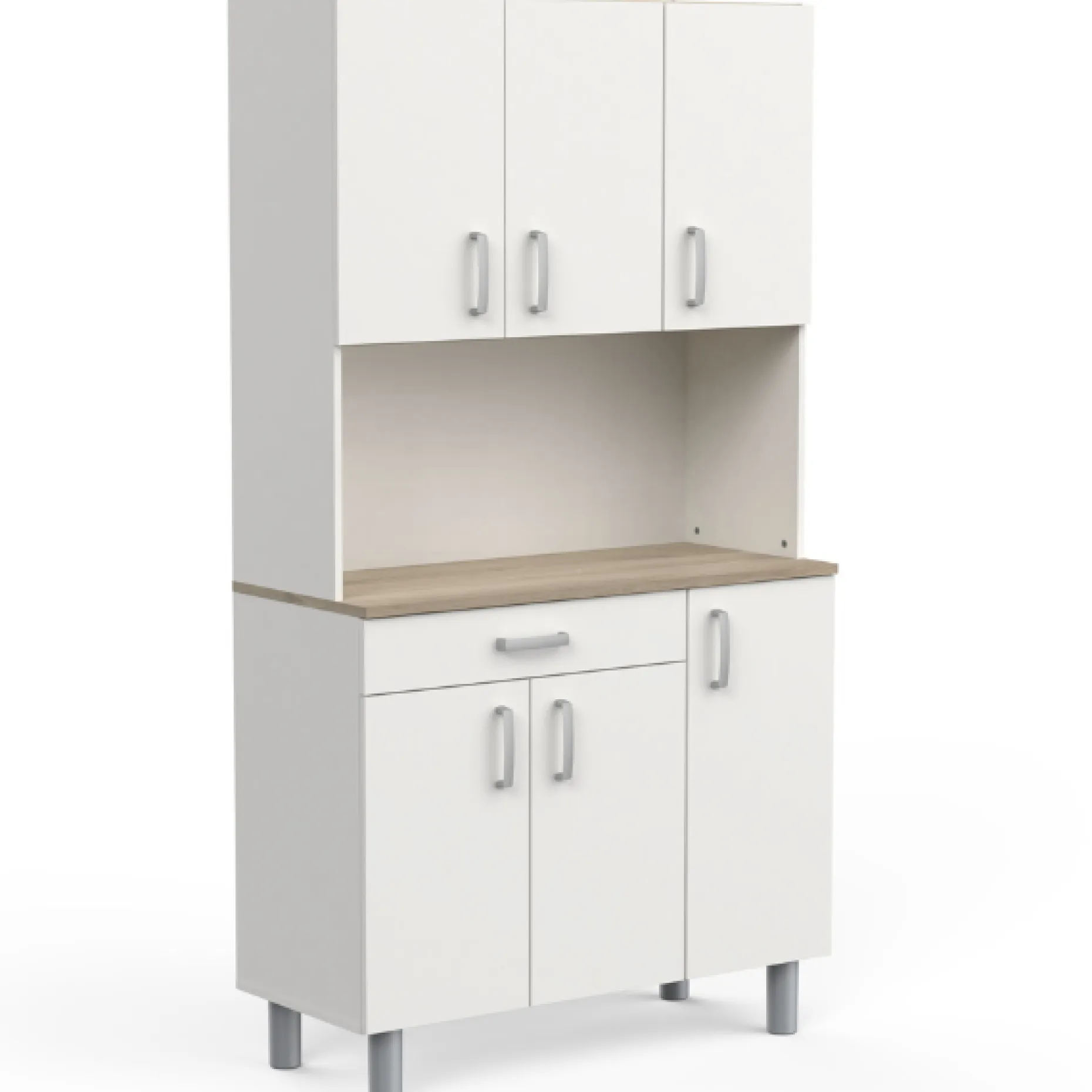 Buffetschrank Gabe-Kronberg Eiche/Mattweiß