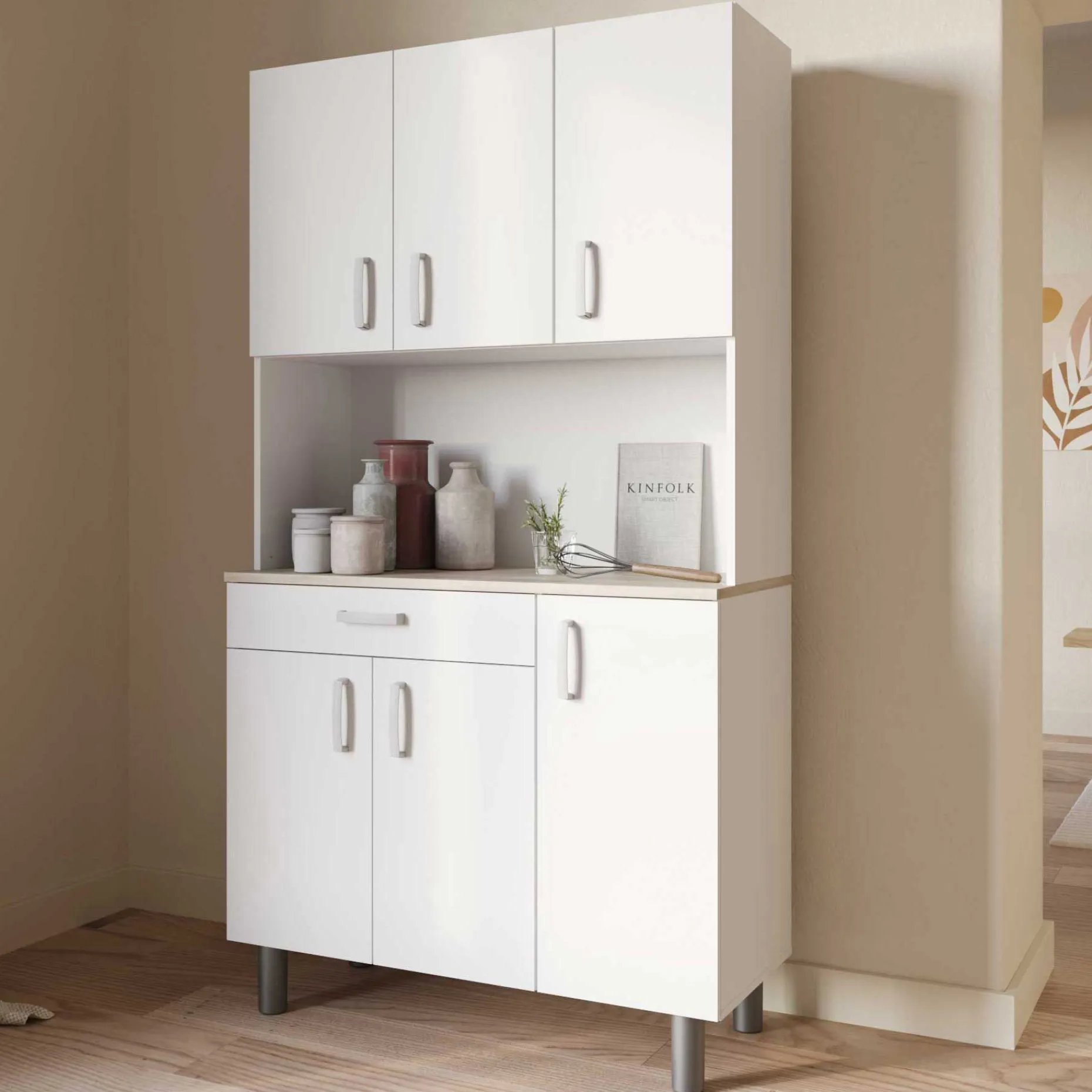 Buffetschrank Gabe-Kronberg Eiche/Mattweiß