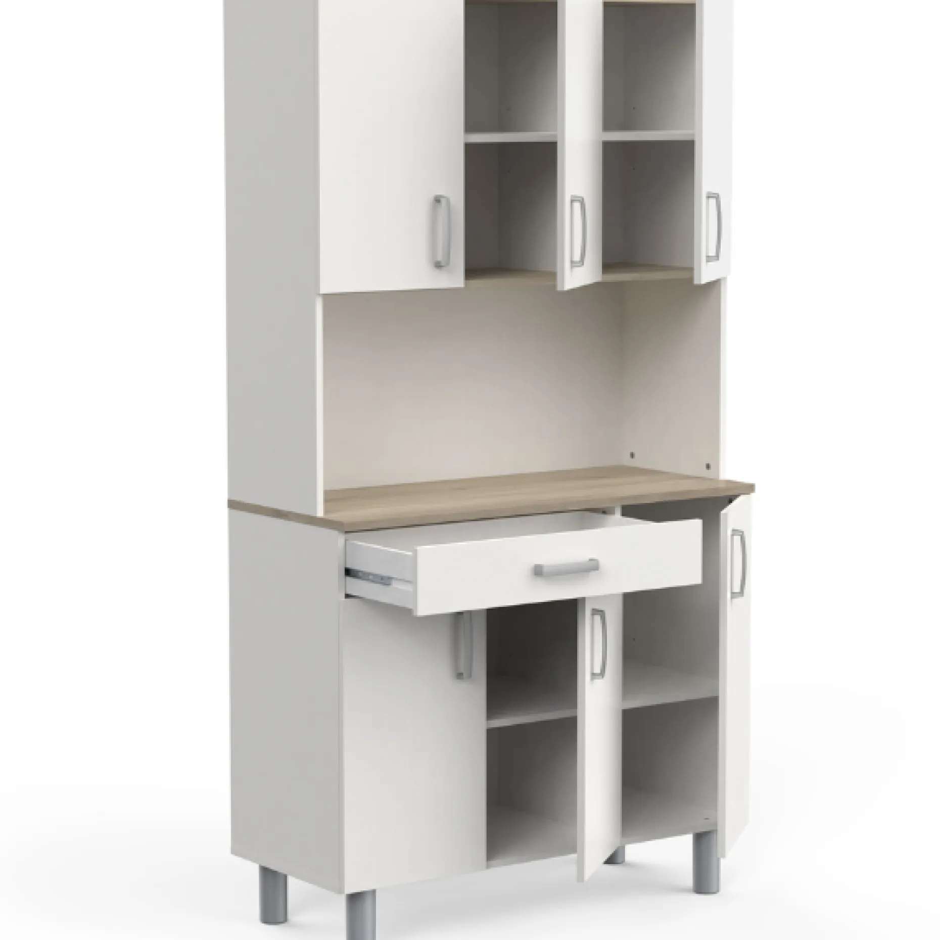 Buffetschrank Gabe-Kronberg Eiche/Mattweiß