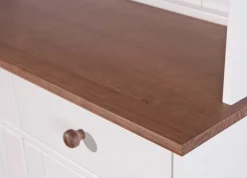 Buffetschrank Westerland breit - weiß/braun