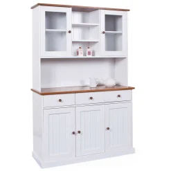 Buffetschrank Westerland breit - weiß/braun
