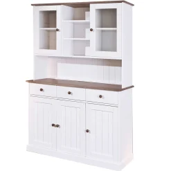 Buffetschrank Westerland breit - weiß/braun