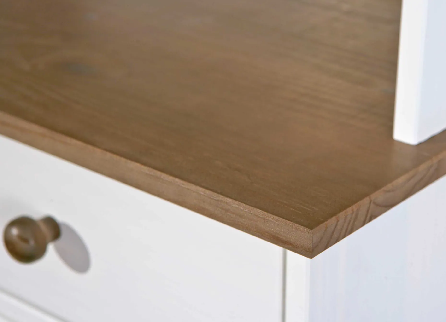 Buffetschrank Westerland schmal - weiß/braun