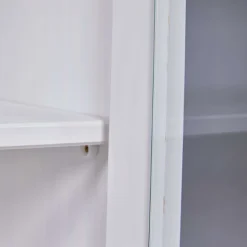 Buffetschrank Westerland | 90 x 38,4 x 190 | Kiefer massiv | Farbe: Weiß