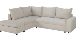 PGS Castel Ecksofa links - mit Stauraum - er Rippensamt