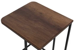 Emob Ce Metal Zigon Satztisch (3-teilig) | METALLRAHMEN | Walnuss, Schwarz