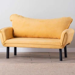 Emob Chatto 2-Sitzer-Schlafsofa | Metallrahmen | Senf