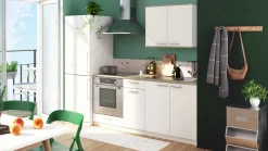 Chef-Unterschrank mit Platz für Spüle, Backofen und Kochfeld - Kronberg Eiche/Mattweiß
