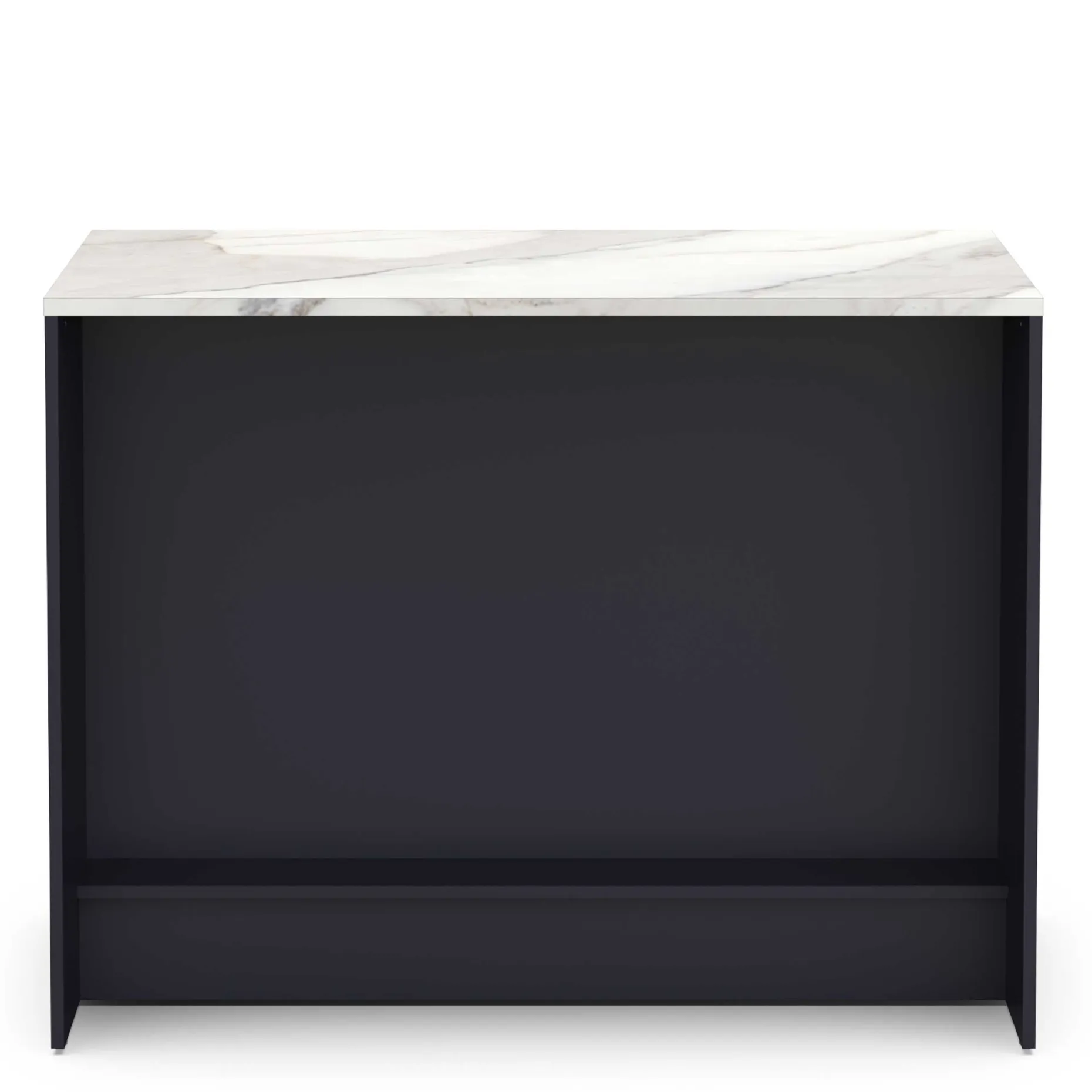 Chester Kücheninsel - 120x75x92cm - indigo/marmor