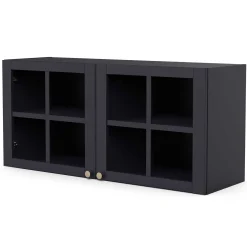 Chester Wandschrank - 120x37x55cm - 2 Türen aus Glas - indigo