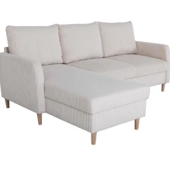 PGS Chip Ecksofa links - 192x137x82cm - gerippter Samt