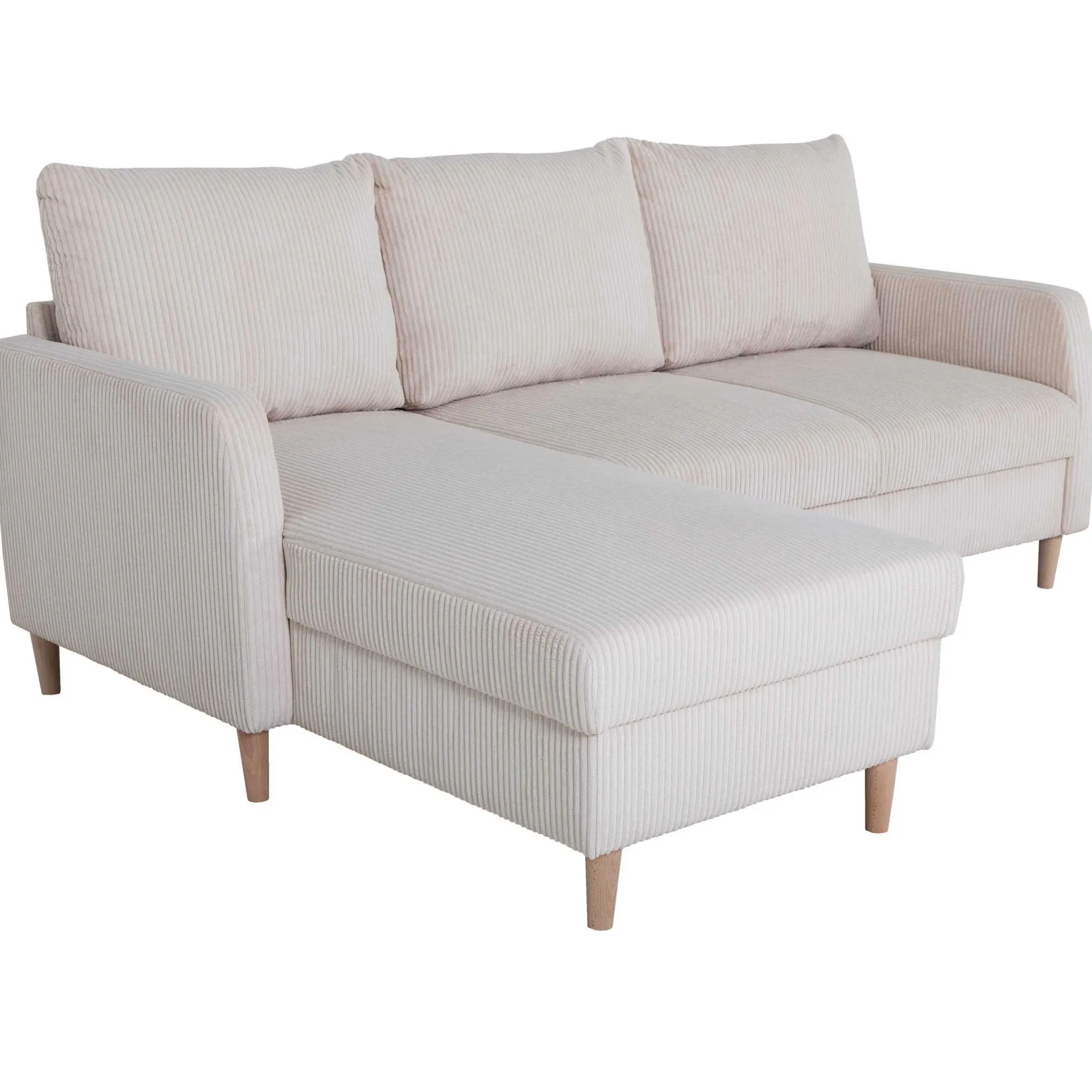 PGS Chip Ecksofa links - 192x137x82cm - gerippter Samt