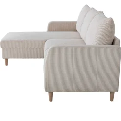 PGS Chip Ecksofa links - 192x137x82cm - gerippter Samt