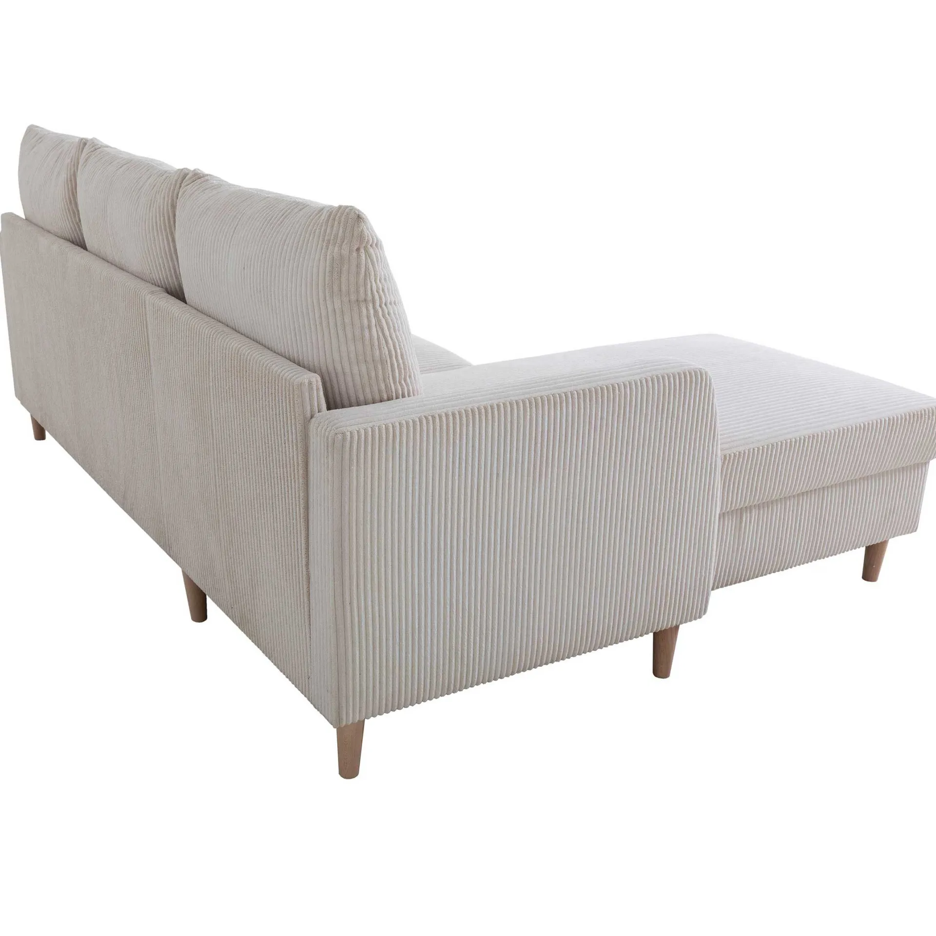 PGS Chip Ecksofa links - 192x137x82cm - gerippter Samt