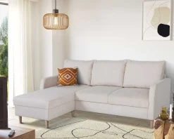 PGS Chip Ecksofa links - 192x137x82cm - gerippter Samt