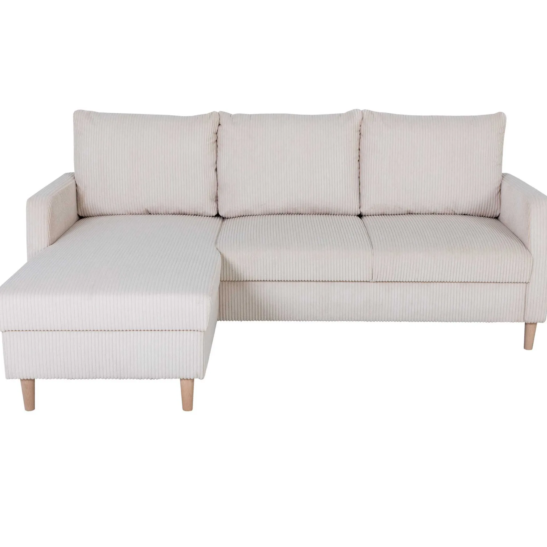 PGS Chip Ecksofa links - 192x137x82cm - gerippter Samt