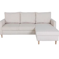 PGS Chip Ecksofa rechts - 192x137x82cm - gerippter Samt