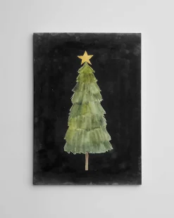 Emob Christmas Bouquet Dekoratives Leinwandbild | Holzrahmen | 70 x 100 cm