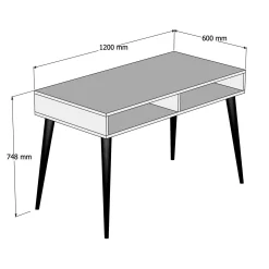 Emob Cisto Schreibtisch | 100 % Melamin |
