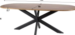 Emob Cliff Oval Tube 180 cm Esstisch (Sand)